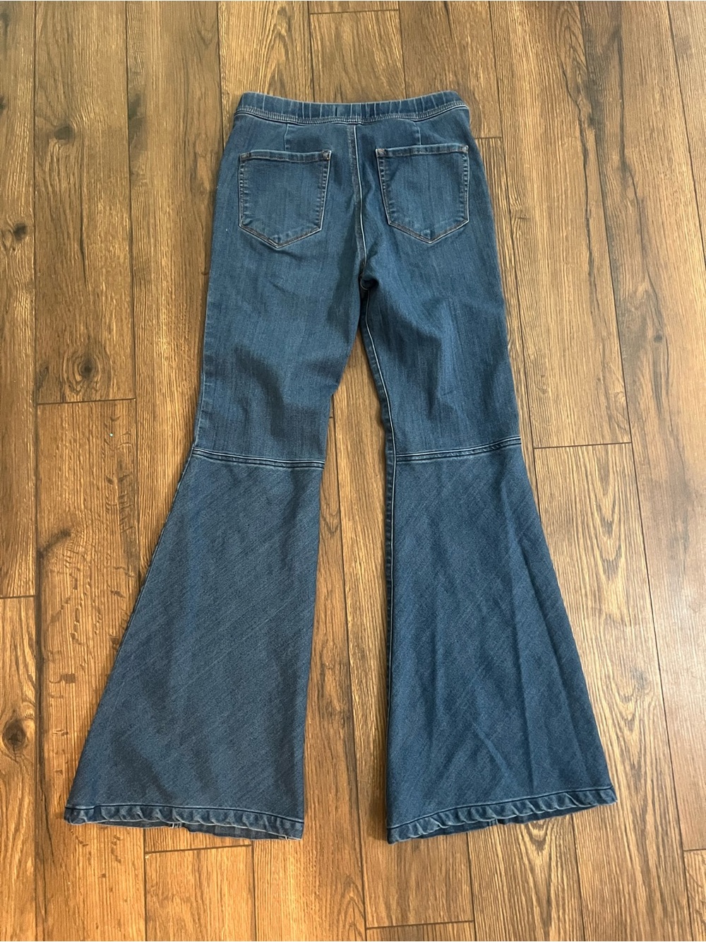 Cello Dark Blue Women's Flare Jeans Wide Leg